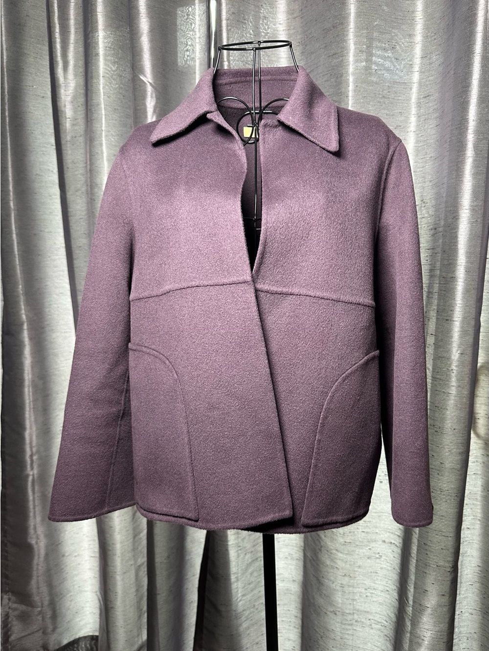 Michael Kors Purple Wool-Angora Blend Jacket